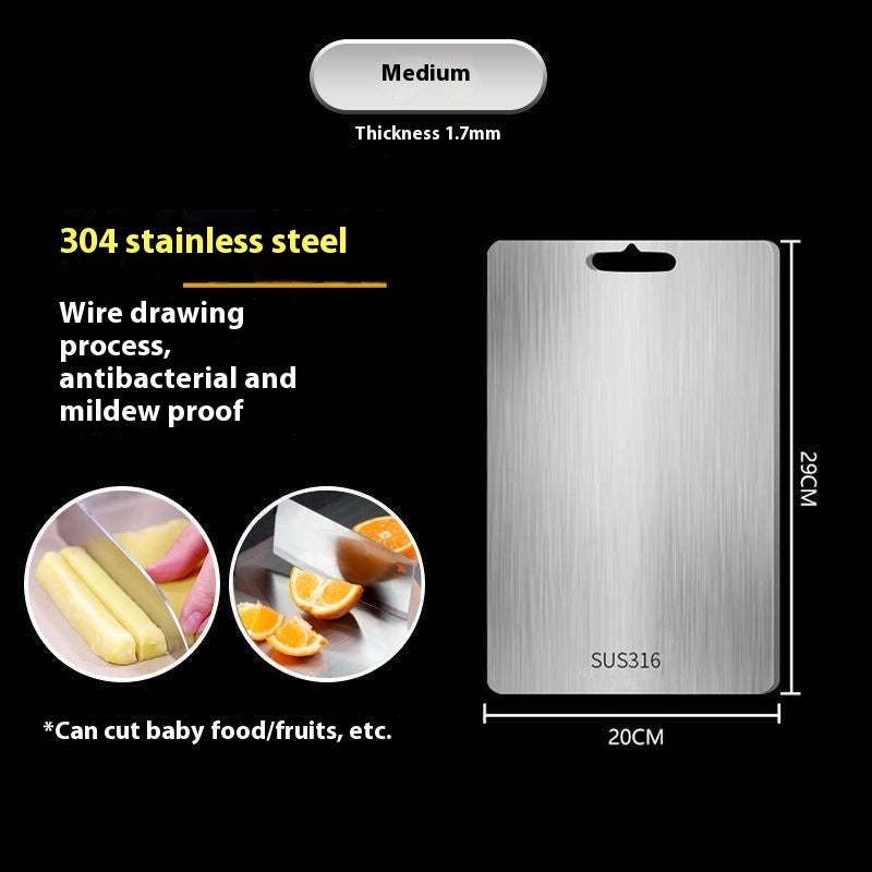 316 Stainless Steel Cutting Board – Oversized, Mildew-Proof & Heavy-Duty Kitchen Panel