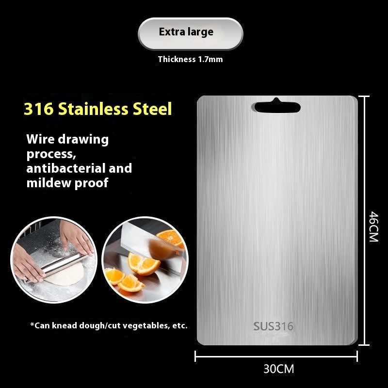 316 Stainless Steel Cutting Board – Oversized, Mildew-Proof & Heavy-Duty Kitchen Panel