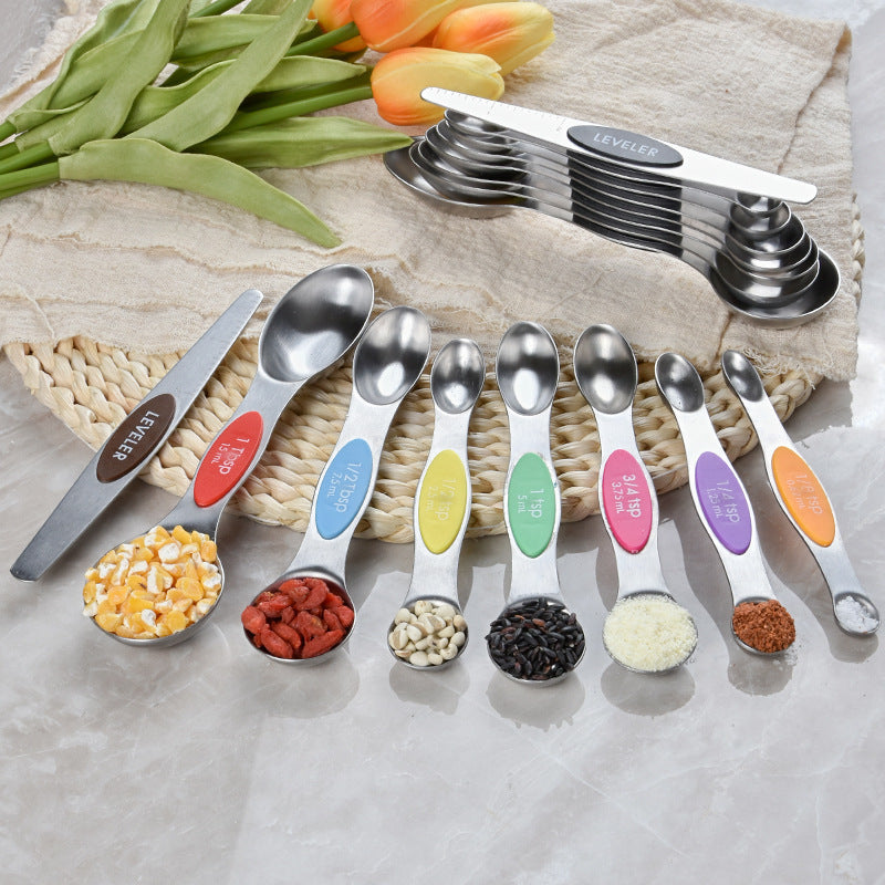 Kitchen Baking Measuring Spoon & Cup Set – 7-Piece Stainless Steel & PP