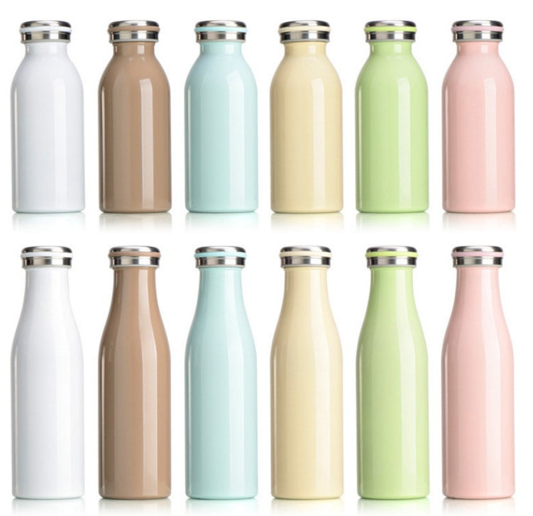 Insulated Stainless Steel Milk Bottle – Vacuum-Sealed Leakproof Water Bottle (350ml/500ml)