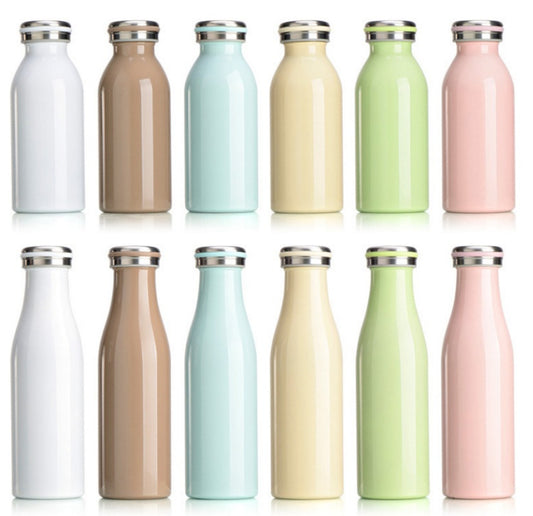 Insulated Stainless Steel Milk Bottle – Vacuum-Sealed Leakproof Water Bottle (350ml/500ml)