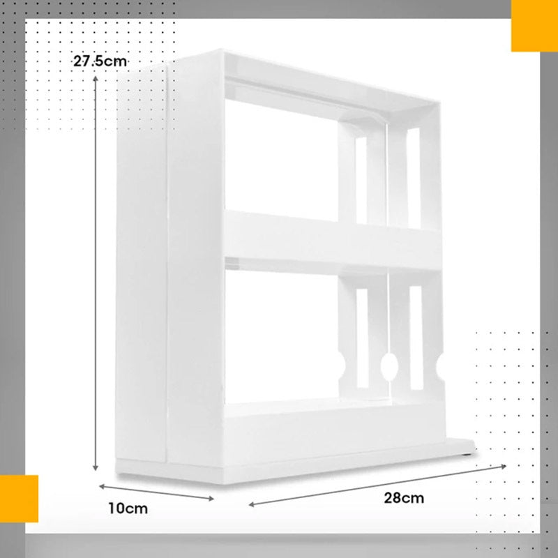 Multi-Function Rotating Storage Rack – Space-Saving Kitchen Spice Organizer for Food & Bottle Storage