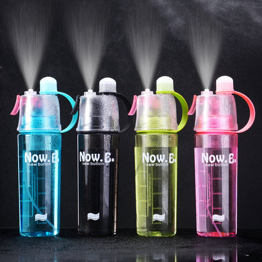 Portable Mist Spray Water Bottle – Outdoor Sports Hydration Cup (Leakproof & Durable)