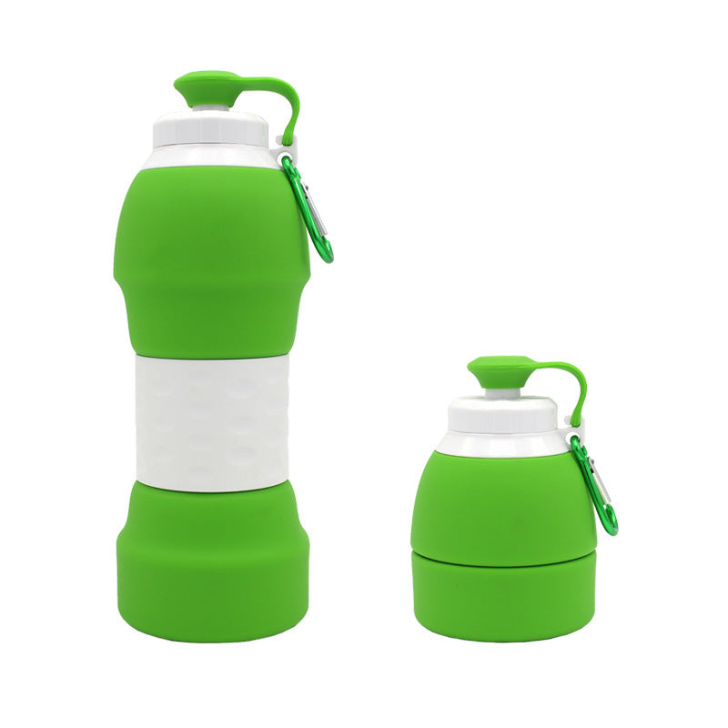 Collapsible Silicone Water Bottle – 580ML Leakproof & Portable for Travel & Sports