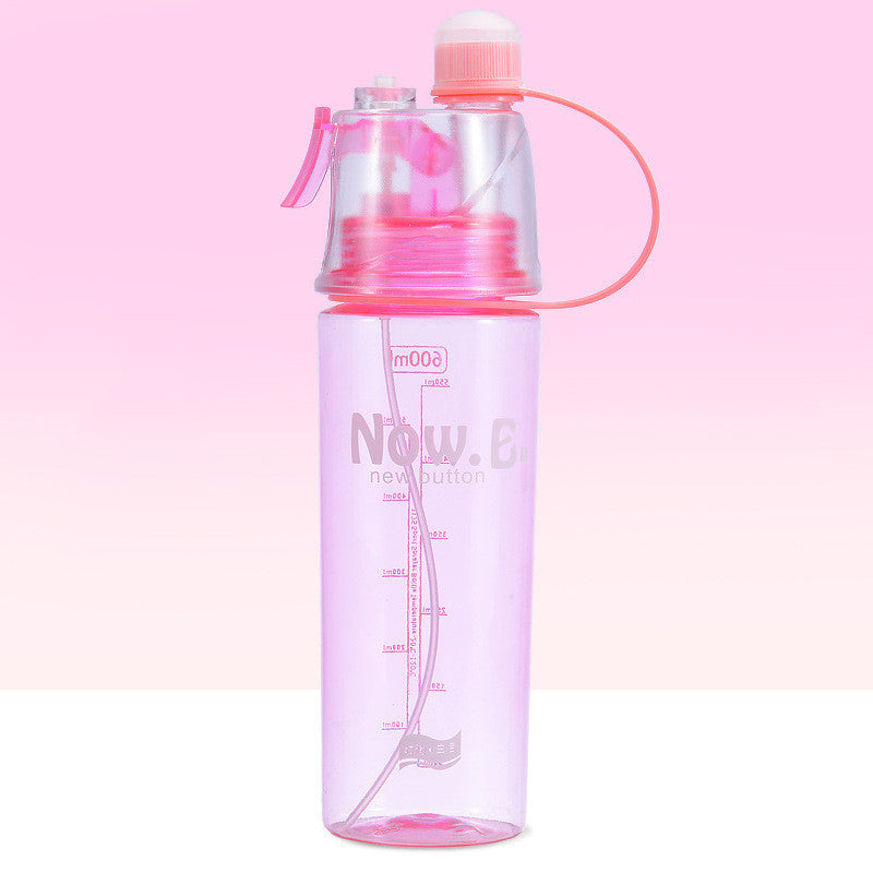 Portable Mist Spray Water Bottle – Outdoor Sports Hydration Cup (Leakproof & Durable)