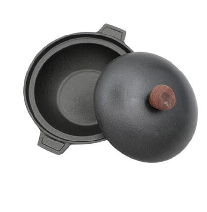 Heavy-Duty Cast Iron Cooking Pot – Available in Multiple Sizes with Lid