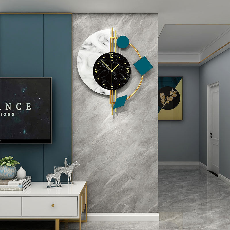 Modern Quartz Wall Clock – Stylish Metal Decor for Living Room & Office