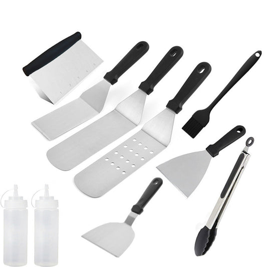 Stainless Steel BBQ Grill Tool Set – Multifunctional Outdoor Cooking Spatula for Grilling, Teppanyaki, Pancakes & Steaks – Heavy-Duty Barbecue Accessories