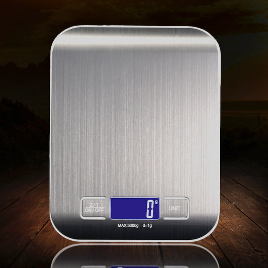 Rechargeable Stainless Steel Kitchen Scale – Digital Electronic Small Platform Scale (3kg/5kg/10kg Capacity)