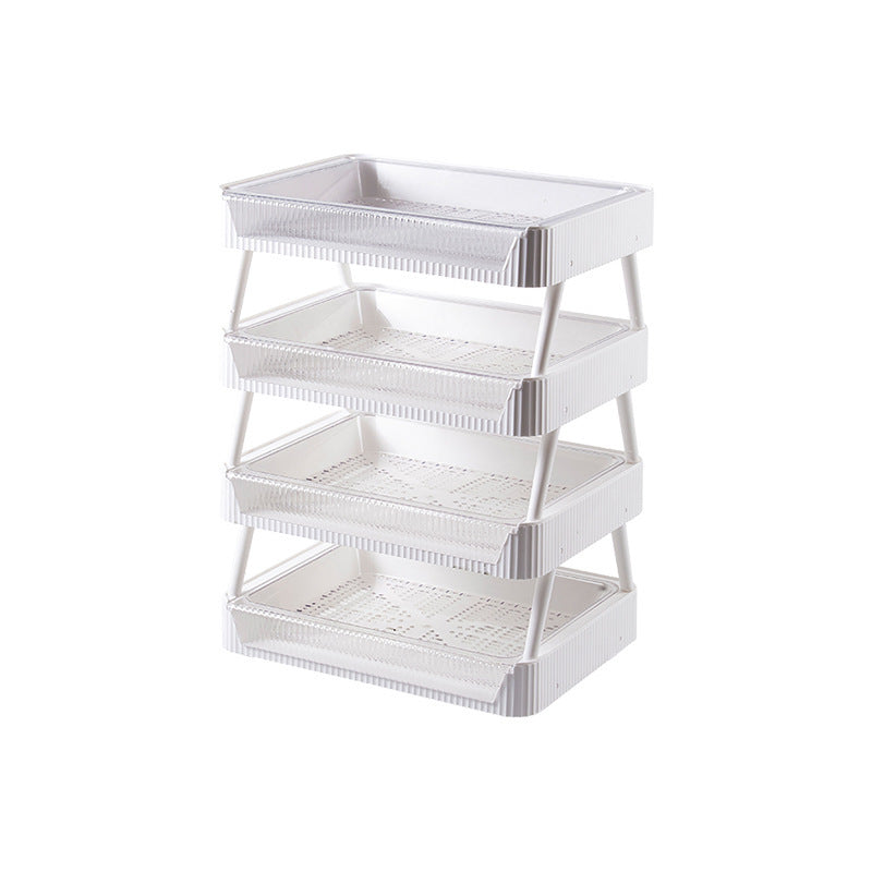 Stackable Kitchen Storage Rack with Draining Basket – Space-Saving Organizer for Fruits & Vegetables