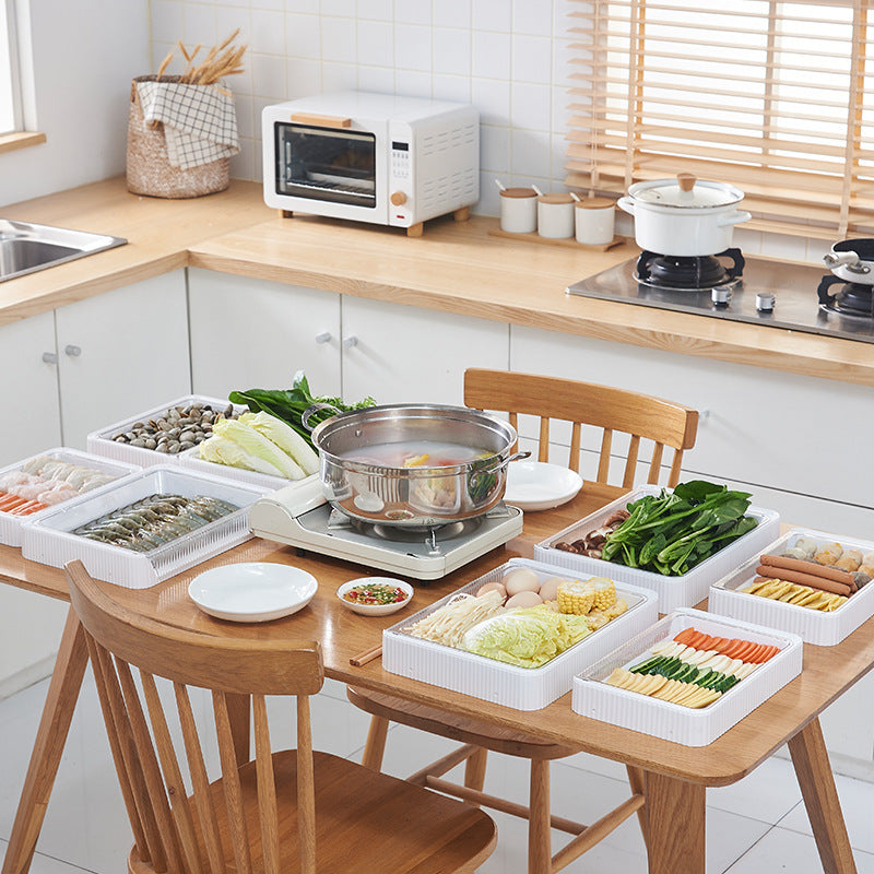 Stackable Kitchen Storage Rack with Draining Basket – Space-Saving Organizer for Fruits & Vegetables