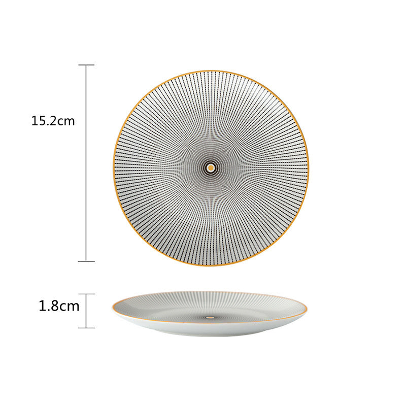 Elegant Nordic Porcelain Steak & Breakfast Plate – Premium Decorative Dining Dish (6” / 8” / 10.5”)