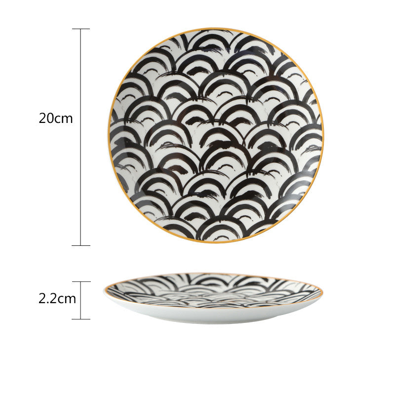 Elegant Nordic Porcelain Steak & Breakfast Plate – Premium Decorative Dining Dish (6” / 8” / 10.5”)