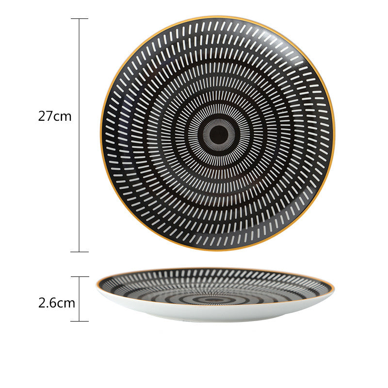 Elegant Nordic Porcelain Steak & Breakfast Plate – Premium Decorative Dining Dish (6” / 8” / 10.5”)