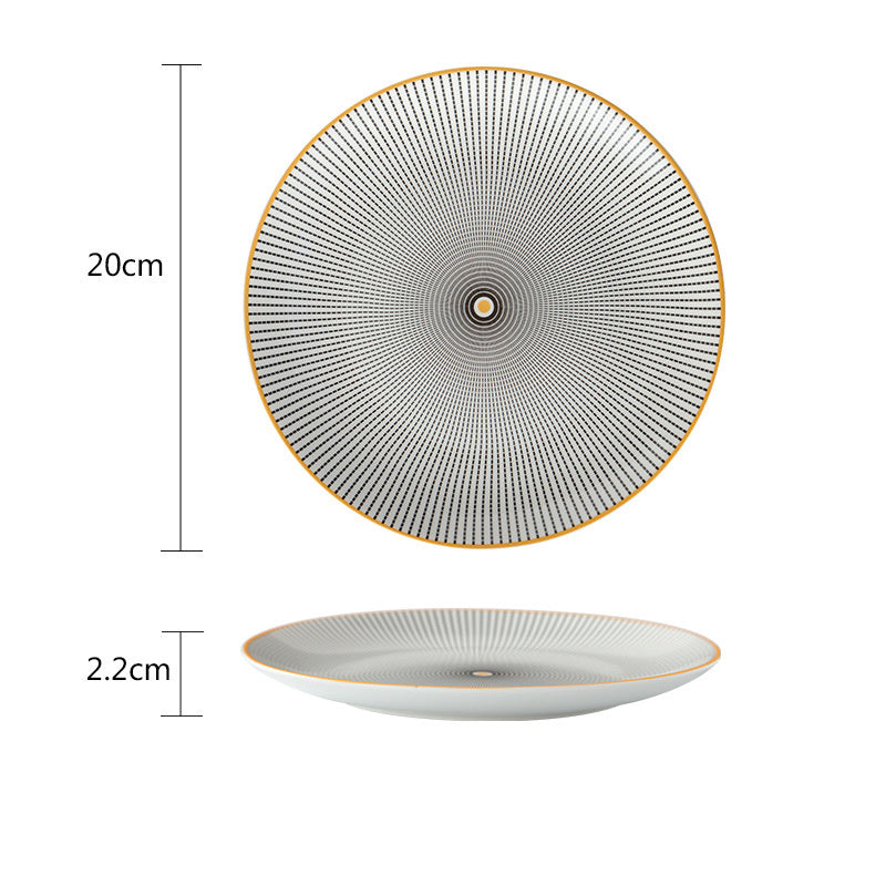 Elegant Nordic Porcelain Steak & Breakfast Plate – Premium Decorative Dining Dish (6” / 8” / 10.5”)