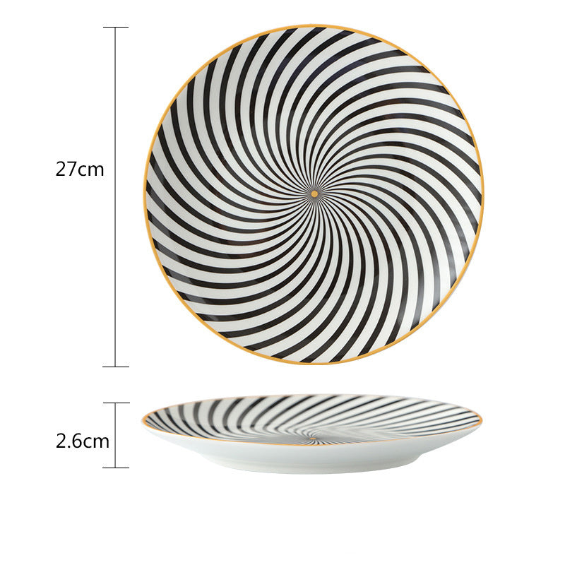 Elegant Nordic Porcelain Steak & Breakfast Plate – Premium Decorative Dining Dish (6” / 8” / 10.5”)