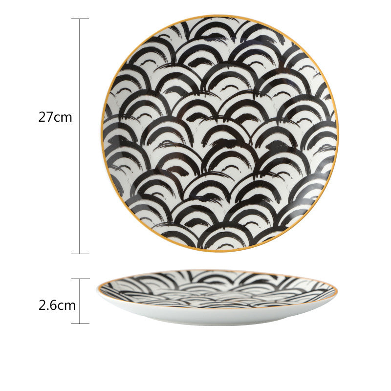 Elegant Nordic Porcelain Steak & Breakfast Plate – Premium Decorative Dining Dish (6” / 8” / 10.5”)