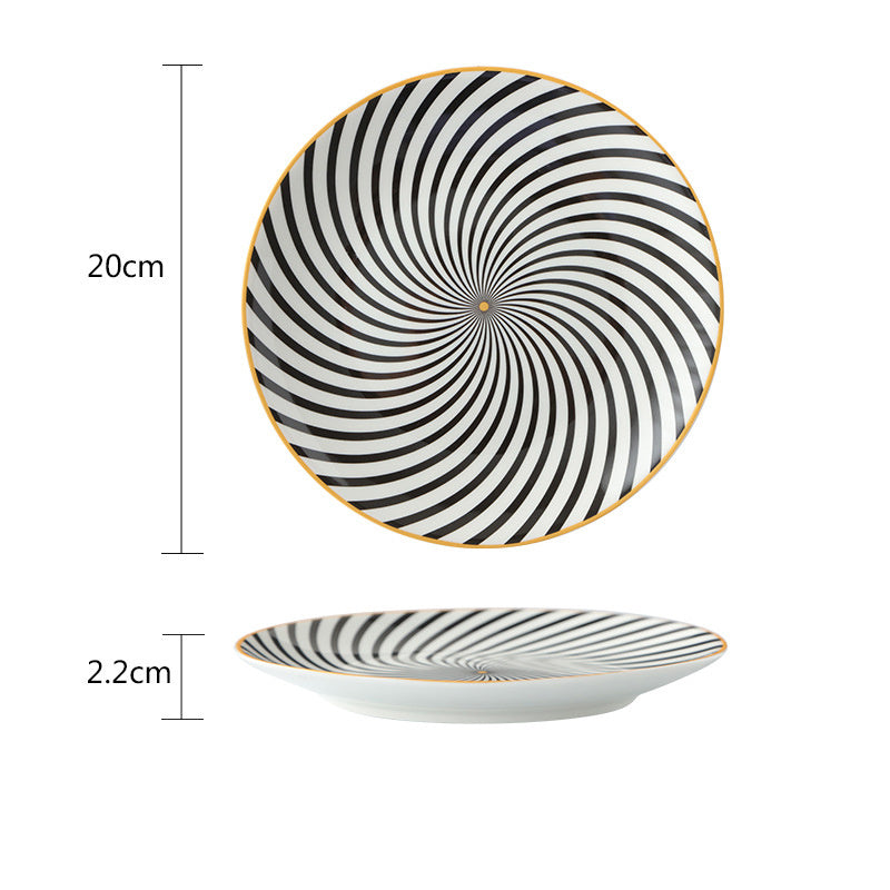 Elegant Nordic Porcelain Steak & Breakfast Plate – Premium Decorative Dining Dish (6” / 8” / 10.5”)