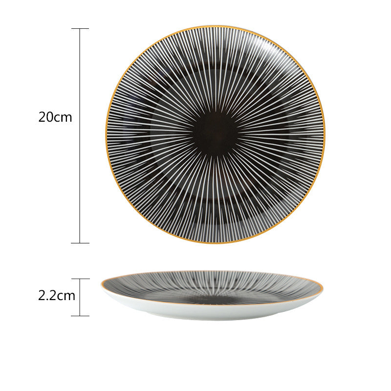 Elegant Nordic Porcelain Steak & Breakfast Plate – Premium Decorative Dining Dish (6” / 8” / 10.5”)