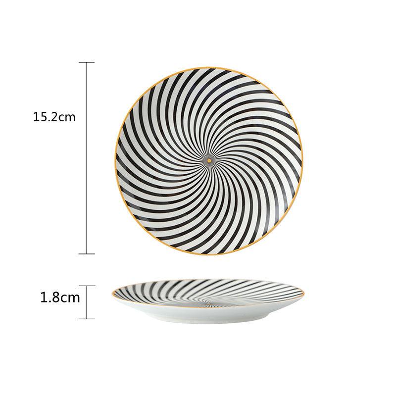 Elegant Nordic Porcelain Steak & Breakfast Plate – Premium Decorative Dining Dish (6” / 8” / 10.5”)