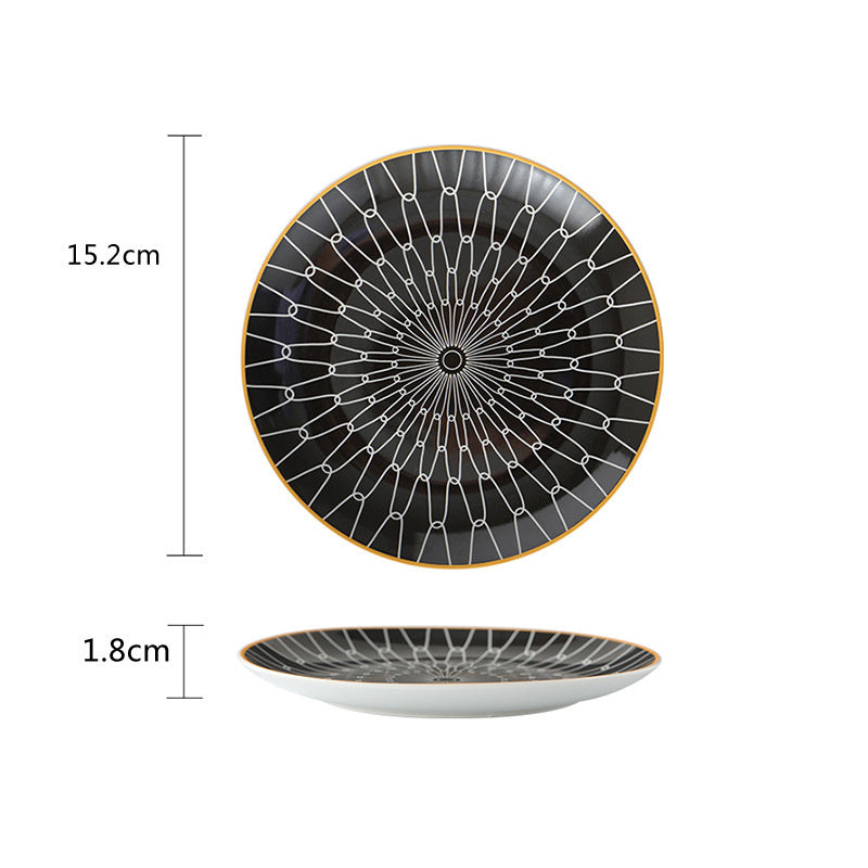 Elegant Nordic Porcelain Steak & Breakfast Plate – Premium Decorative Dining Dish (6” / 8” / 10.5”)