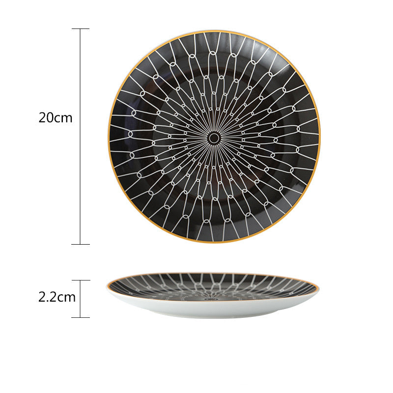 Elegant Nordic Porcelain Steak & Breakfast Plate – Premium Decorative Dining Dish (6” / 8” / 10.5”)