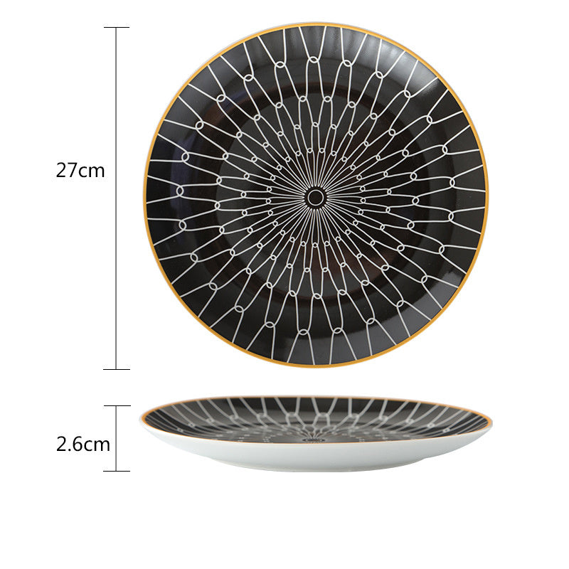 Elegant Nordic Porcelain Steak & Breakfast Plate – Premium Decorative Dining Dish (6” / 8” / 10.5”)