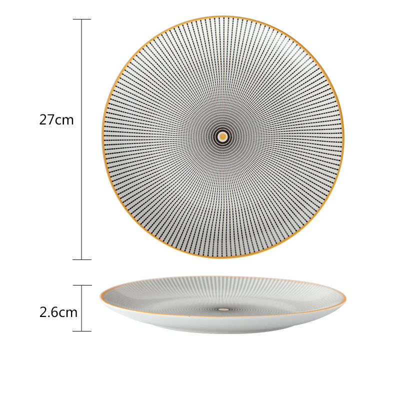 Elegant Nordic Porcelain Steak & Breakfast Plate – Premium Decorative Dining Dish (6” / 8” / 10.5”)