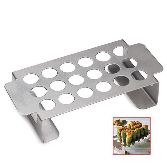 Outdoor Stainless Steel Chili Grill Rack – Pepper Roaster & BBQ Cooking Stand for Grilling Peppers & Chicken Legs