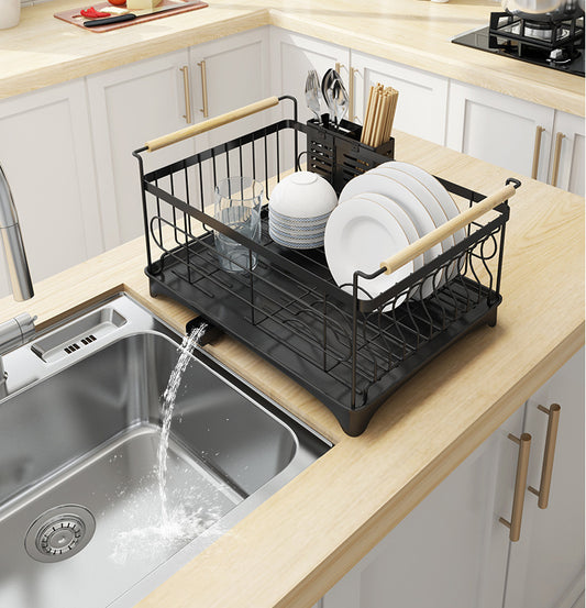 Premium Stainless Steel Dish Drying Rack – Single & Double-Layer Kitchen Drainer Shelf Organizer