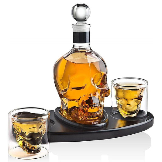 Creative Skull Glass Whiskey & Vodka Decanter – Crystal Spirit Bottle for Wine & Cocktails