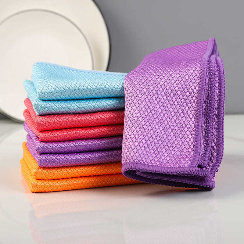 Fish Scale Rag – Ultra-Absorbent Seamless Glass & Kitchen Cleaning Towel