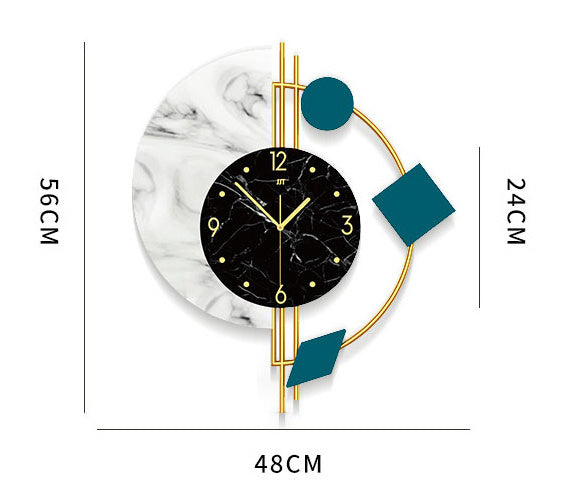 Modern Quartz Wall Clock – Stylish Metal Decor for Living Room & Office