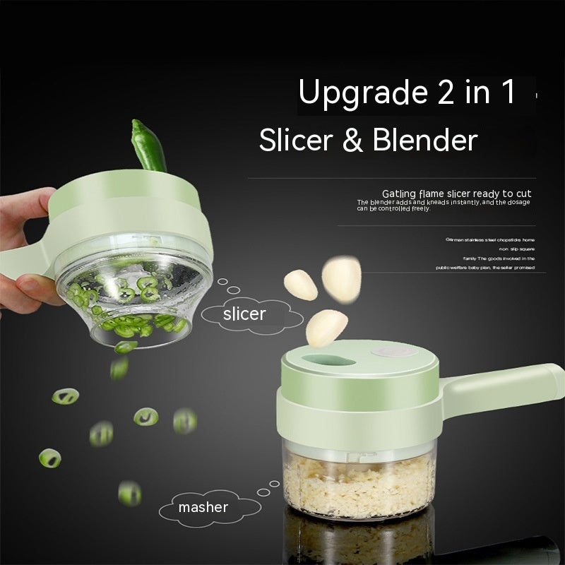 Mini Wireless Electric Chopper – Portable Garlic Press, Food Cutter & Stirring Machine