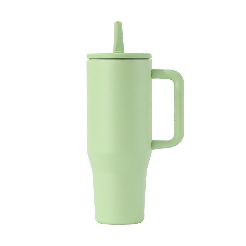 Car Portable Leak-proof Silicone Folding Cup With Straw