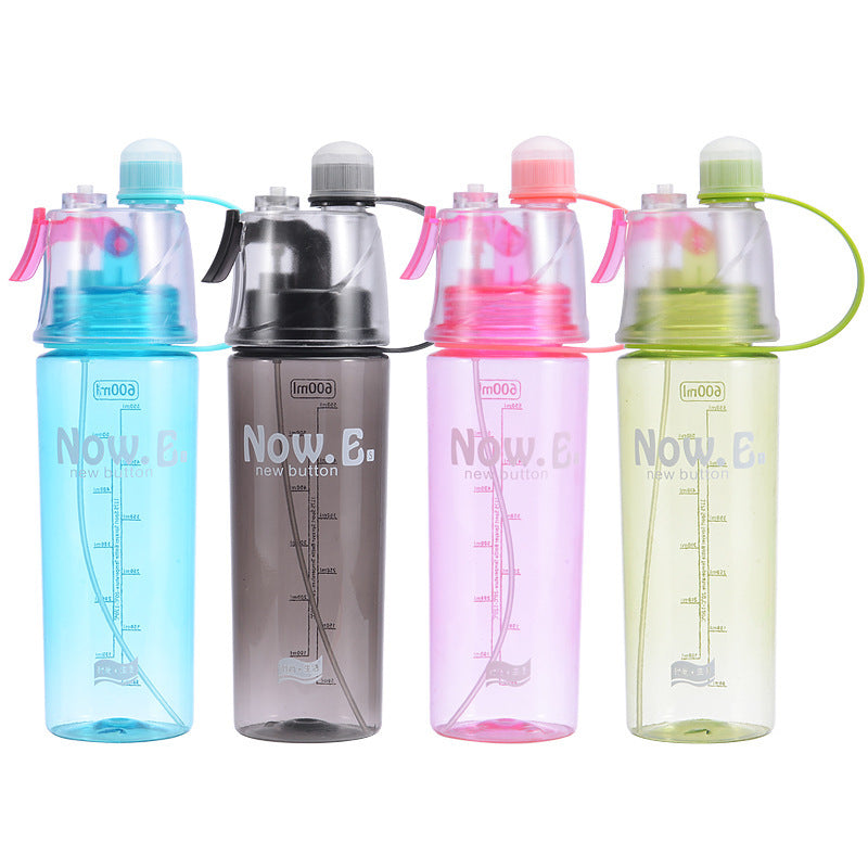 Portable Mist Spray Water Bottle – Outdoor Sports Hydration Cup (Leakproof & Durable)