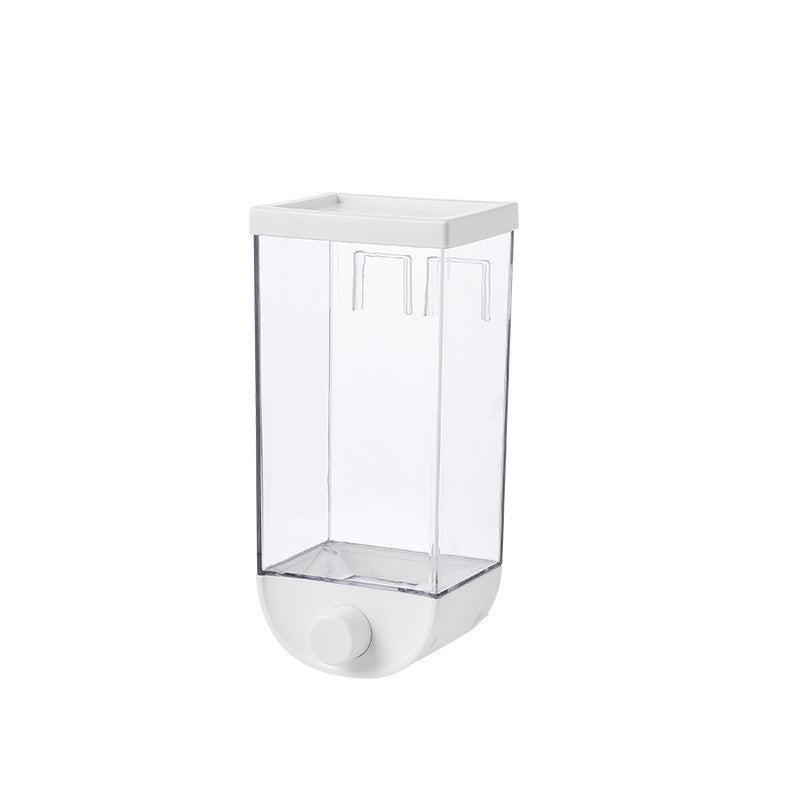 Wall-Mounted Cereal Dispenser & Food Storage Container – Easy Press, Space-Saving Grain Holder