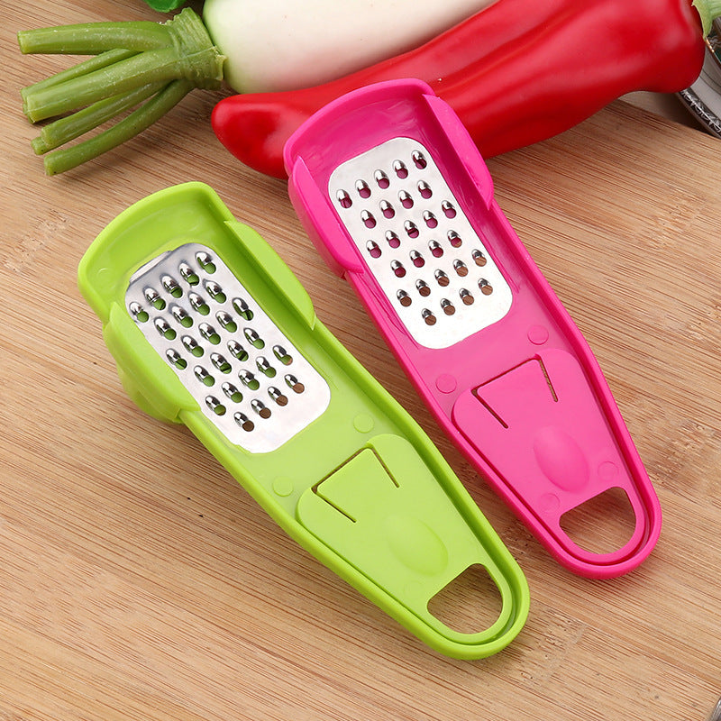 Garlic Masher & Seasoning Grinder – Stainless Steel & Plastic Garlic Press for Effortless Mincing