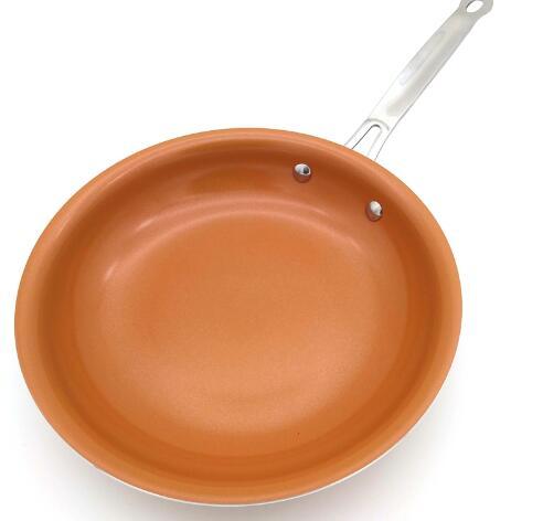 Non-Stick Copper Frying Pan with Ceramic Coating – Induction, Oven & Dishwasher Safe (8”, 10”, 12”)