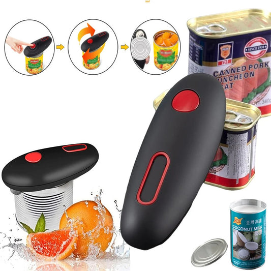 Electric Can Opener – One-Touch Automatic Jar & Bottle Opener for Hands-Free Kitchen Use