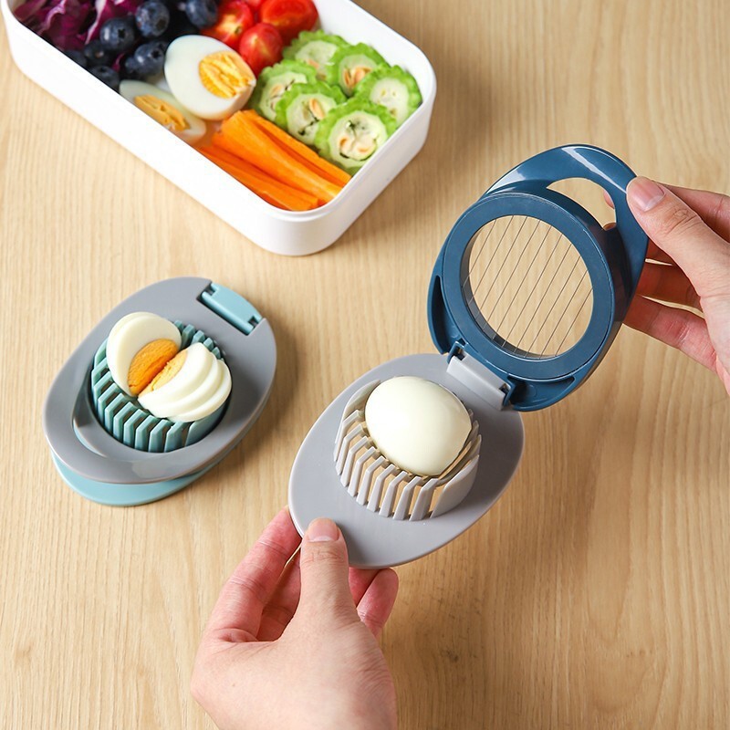 Plastic Egg Slicer & Fruit Cutter – Stainless Steel Wire Pressing Tool for Slicing Eggs, Mushrooms, Strawberries & More