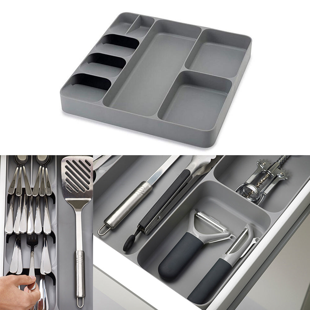 Space-Saving Drawer Storage Box – Organized Cutlery & Utensil Tray