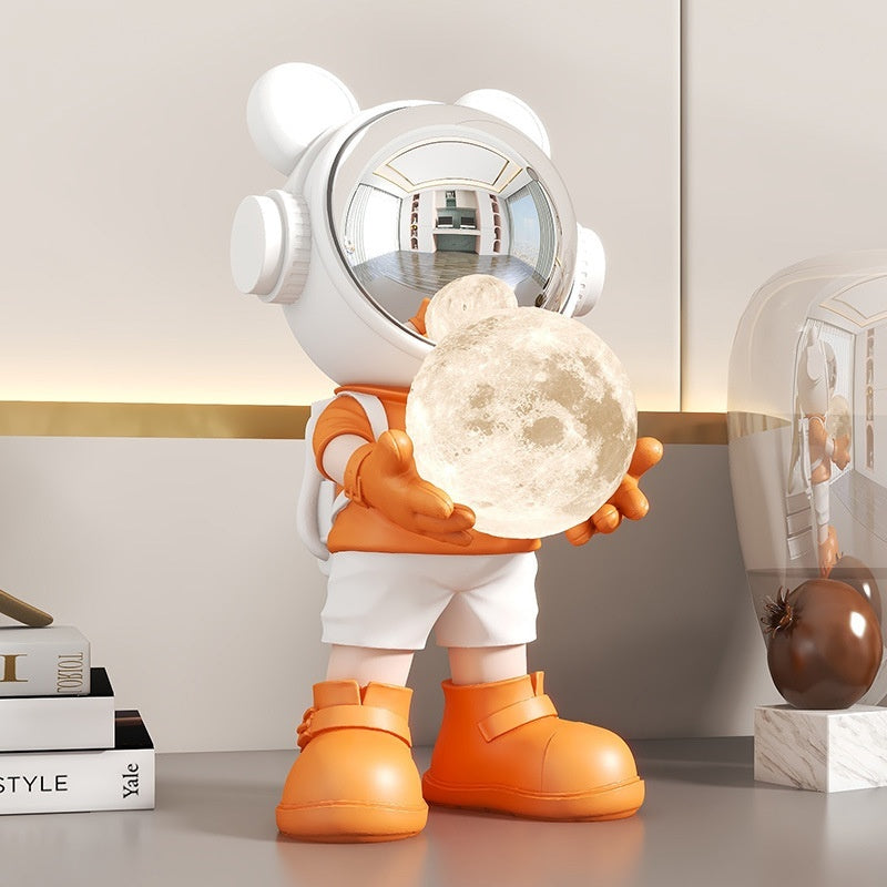 Astronaut Moon Night Light – Futuristic Desktop Space Decor