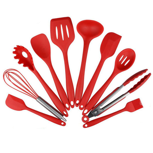 10-Piece Silicone Kitchen Utensil Set – Nonstick, Heat-Resistant & BPA-Free Cooking Tools