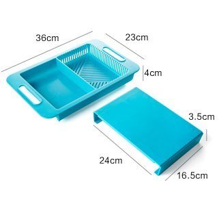 3-in-1 Kitchen Chopping Board – Foldable Cutting Board with Built-In Sink & Drain Basket