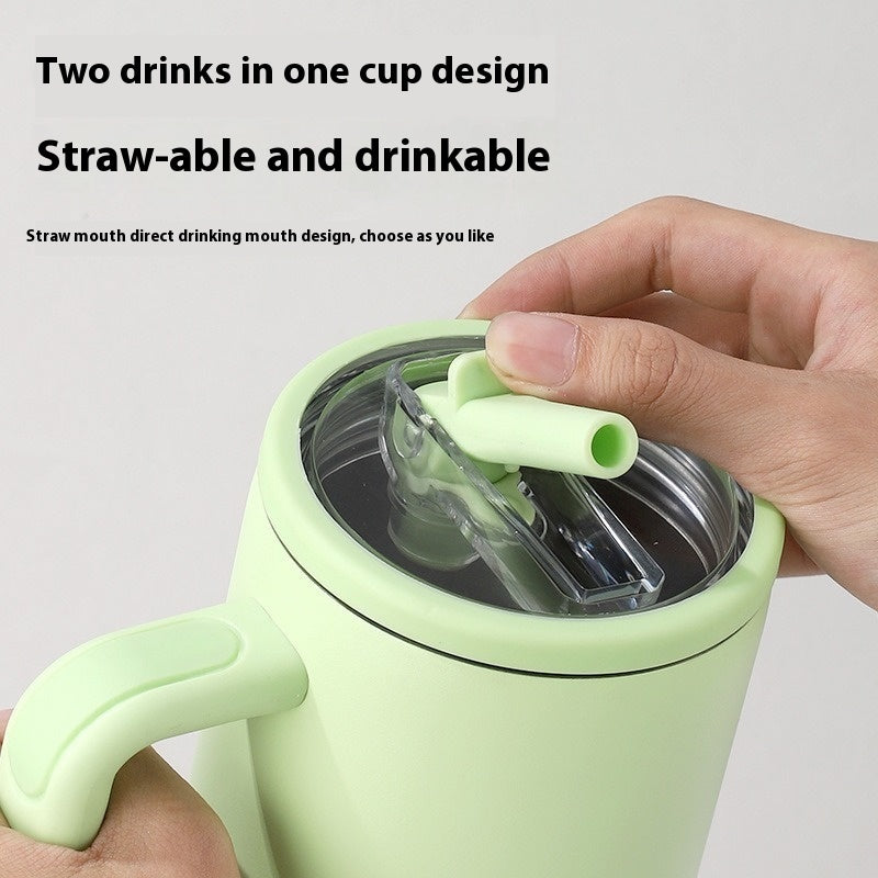 Car Portable Leak-proof Silicone Folding Cup With Straw