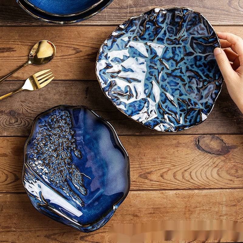 Creative Kiln-Baked Ceramic Plates – Luxury Handcrafted Dishware for Hotels & Home Dining