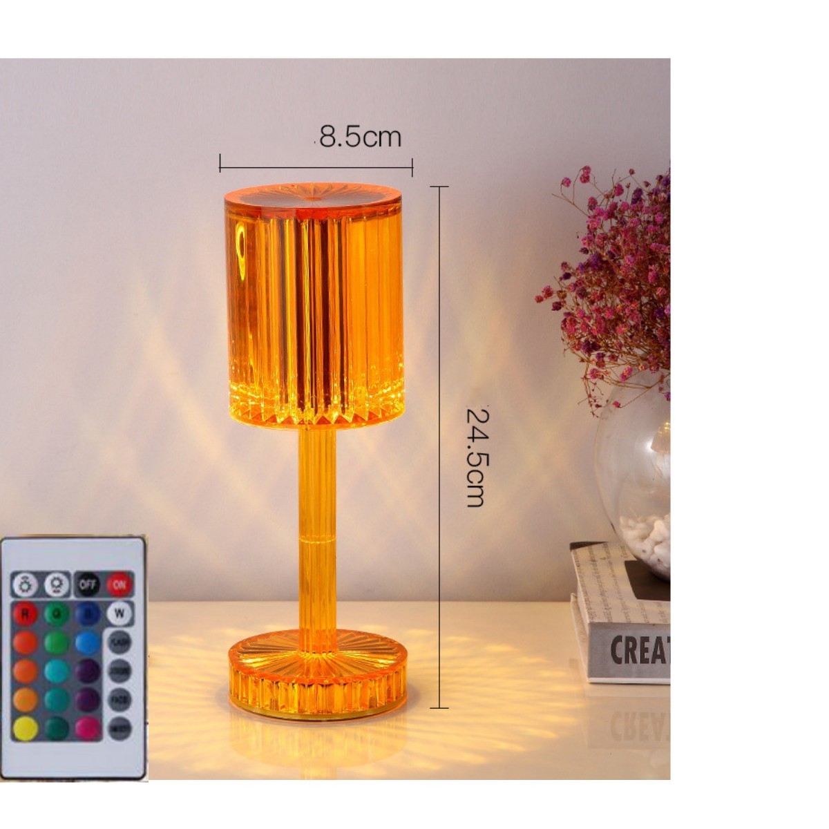 Crystal Touch LED Table Lamp – Elegant, Dimmable & Romantic Decor