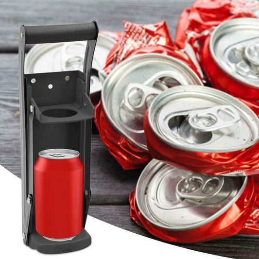 Wall-Mounted Can Crusher – Heavy-Duty 16oz / 500ml Bottle & Can Presser with Easy Grip Handle