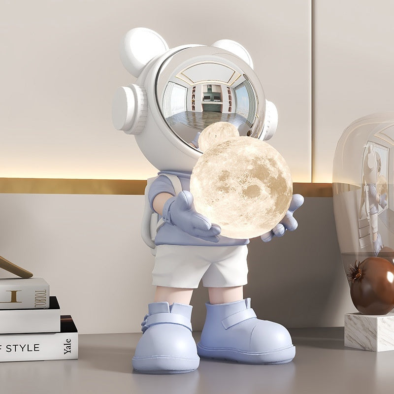 Astronaut Moon Night Light – Futuristic Desktop Space Decor